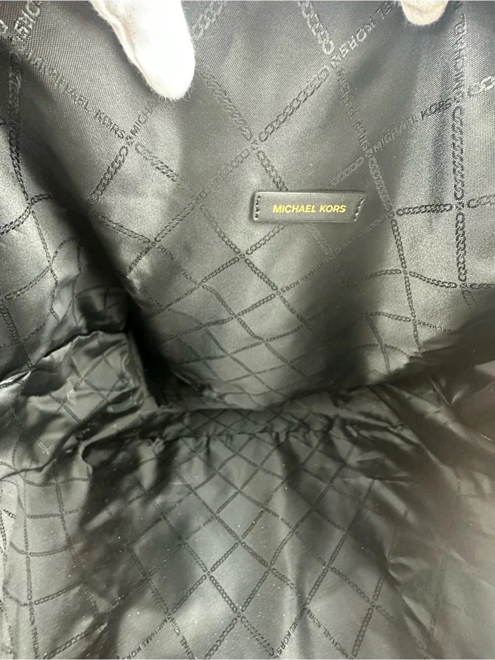 Michael Kors Black Nylon Large Tote with Gold-Tone Hardware